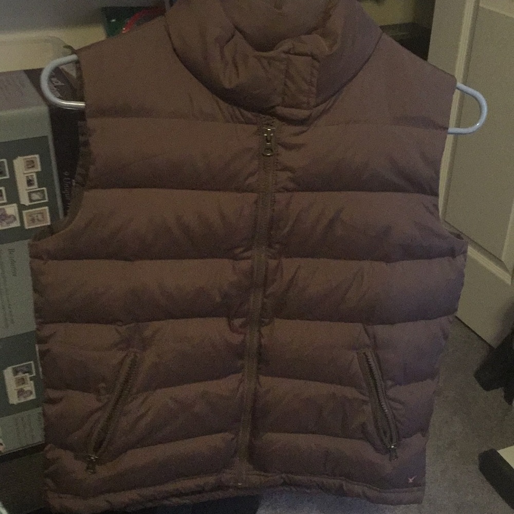 2 new brown vests. Kenneth Cole and Abercrombie